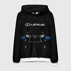 Толстовка-худи мужская Lexus, цвет: 3D-белый