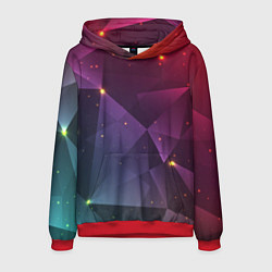 Толстовка-худи мужская Colorful triangles, цвет: 3D-красный
