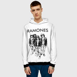 Толстовка-худи мужская Ramones Party цвета 3D-черный — фото 2