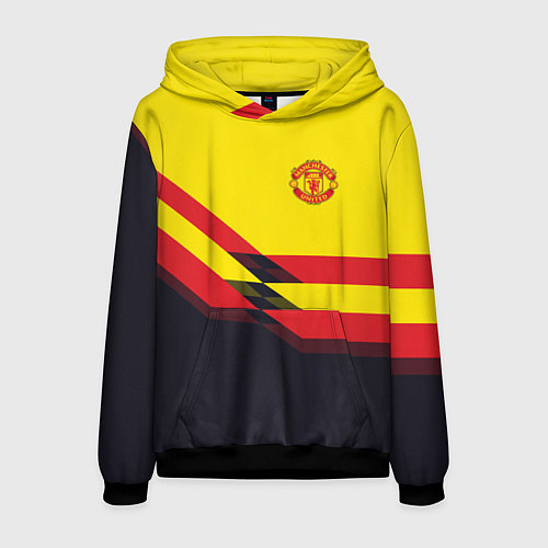 Мужская толстовка Man United FC: Yellow style / 3D-Черный – фото 1