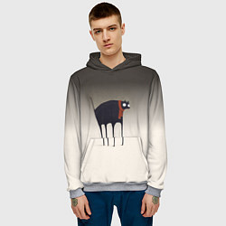 Толстовка-худи мужская Первый снег, цвет: 3D-меланж — фото 2