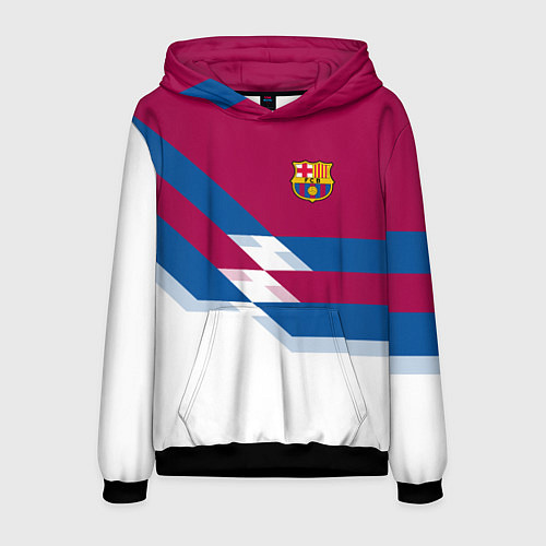 Мужская толстовка Barcelona FC: White style / 3D-Черный – фото 1