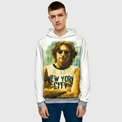 Толстовка-худи мужская John Lennon: New York, цвет: 3D-меланж — фото 2
