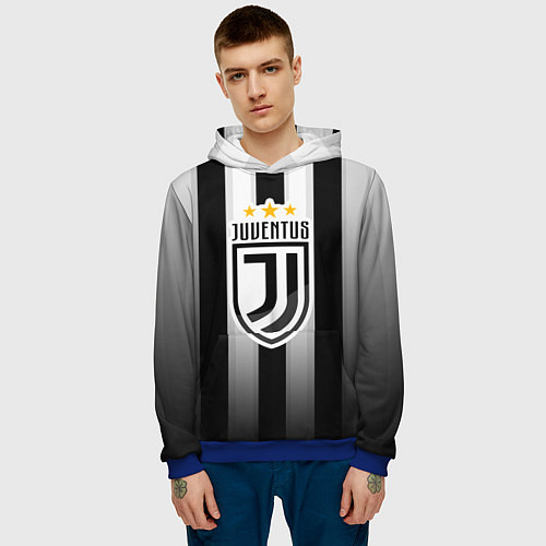 Мужская толстовка Juventus FC: New logo / 3D-Синий – фото 3