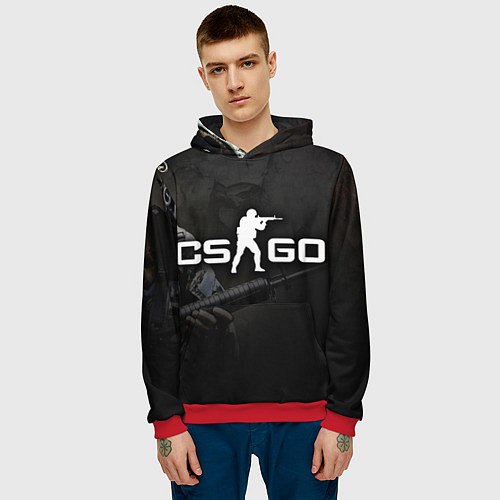 Мужская толстовка CS:GO SWAT / 3D-Красный – фото 3