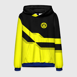 Толстовка-худи мужская BVB FC: Yellow style, цвет: 3D-синий