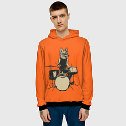 Толстовка-худи мужская Drums Fox, цвет: 3D-черный — фото 2