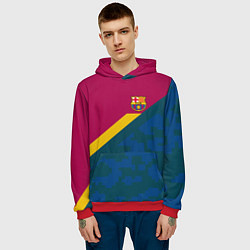 Толстовка-худи мужская Barcelona FC: Sport Camo 2018, цвет: 3D-красный — фото 2