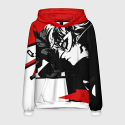 Толстовка-худи мужская Persona 5, цвет: 3D-белый