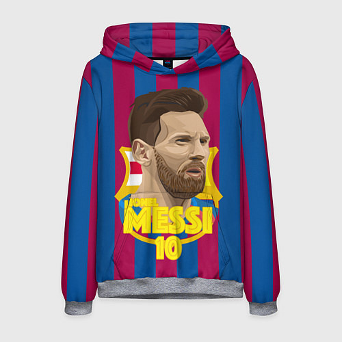 Мужская толстовка FCB Lionel Messi / 3D-Меланж – фото 1