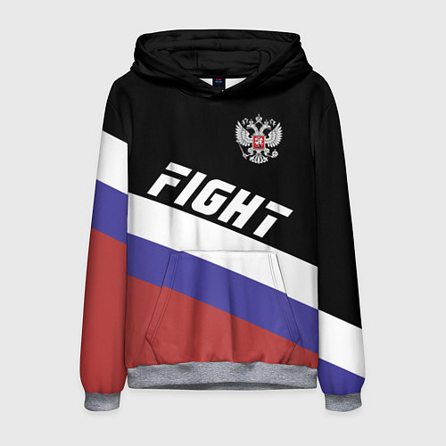 Мужская толстовка Fight Russia / 3D-Меланж – фото 1
