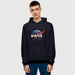 Толстовка-худи мужская NASA: Black Space, цвет: 3D-черный — фото 2