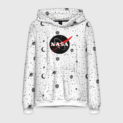 Толстовка-худи мужская NASA: Moonlight цвета 3D-белый — фото 1