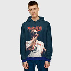 Толстовка-худи мужская Pharaoh, цвет: 3D-синий — фото 2