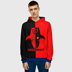 Толстовка-худи мужская Juggernaut Blood, цвет: 3D-синий — фото 2