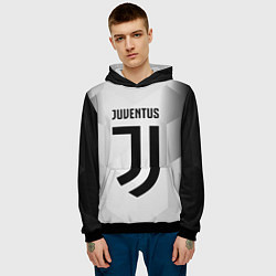 Толстовка-худи мужская FC Juventus: Silver Original, цвет: 3D-черный — фото 2