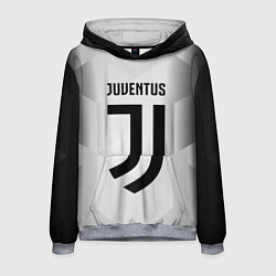 Толстовка-худи мужская FC Juventus: Silver Original, цвет: 3D-меланж