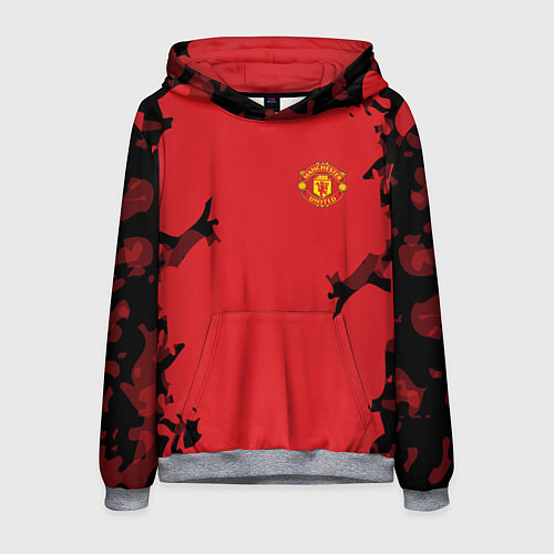 Мужская толстовка FC Manchester United: Red Original / 3D-Меланж – фото 1