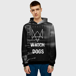 Толстовка-худи мужская Watch Dogs: Hacker, цвет: 3D-черный — фото 2