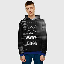 Толстовка-худи мужская Watch Dogs: Hacker, цвет: 3D-синий — фото 2