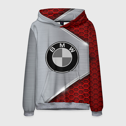 Мужская толстовка BMW: Red Metallic / 3D-Меланж – фото 1