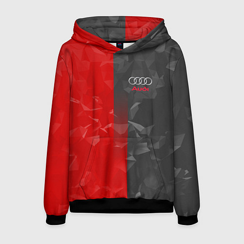 Мужская толстовка Audi: Red & Grey poly / 3D-Черный – фото 1