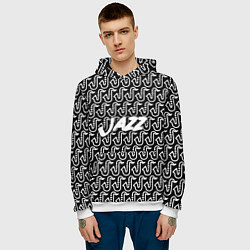 Толстовка-худи мужская Jazz, цвет: 3D-белый — фото 2