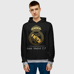Толстовка-худи мужская FC Real Madrid: Gold Edition, цвет: 3D-меланж — фото 2