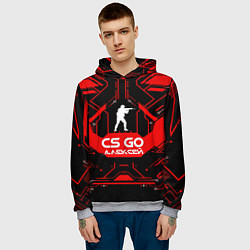 Толстовка-худи мужская CS:GO - Алексей, цвет: 3D-меланж — фото 2