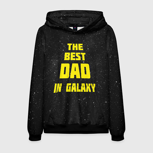 Мужская толстовка The Best Dad in Galaxy / 3D-Черный – фото 1