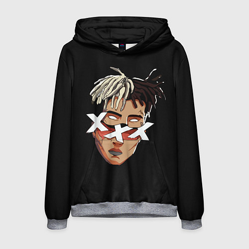 Мужская толстовка XXXTentacion Head / 3D-Меланж – фото 1