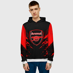 Толстовка-худи мужская Arsenal FC: Sport Fashion, цвет: 3D-белый — фото 2