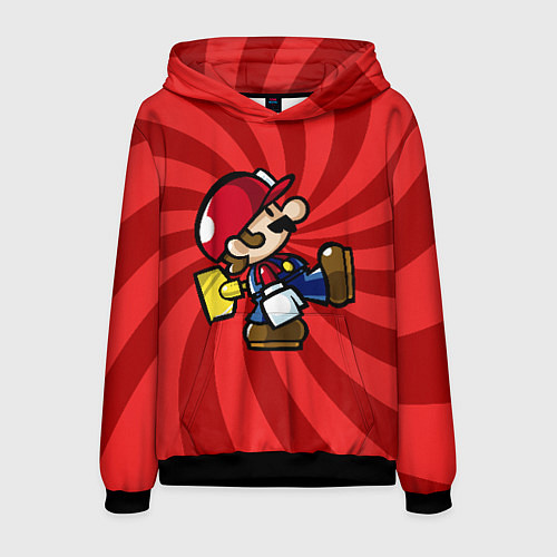 Мужская толстовка Super Mario: Red Illusion / 3D-Черный – фото 1