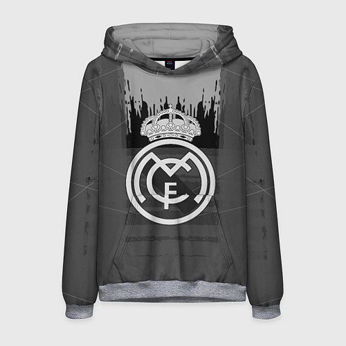 Мужская толстовка FC Real Madrid: Grey Abstract / 3D-Меланж – фото 1