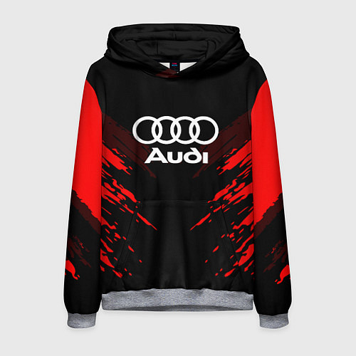 Мужская толстовка Audi: Red Anger / 3D-Меланж – фото 1