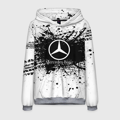 Мужская толстовка Mercedes-Benz: Black Spray / 3D-Меланж – фото 1