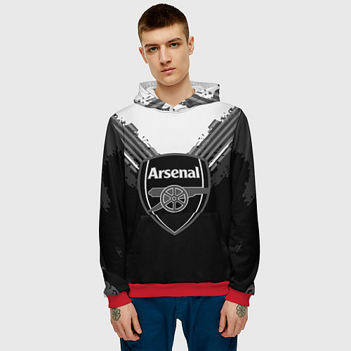 Мужская толстовка FC Arsenal: Black Style / 3D-Красный – фото 3