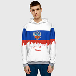 Толстовка-худи мужская Altai: Russia, цвет: 3D-меланж — фото 2