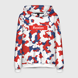 Толстовка-худи мужская Supreme Russian, цвет: 3D-белый