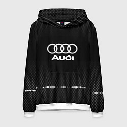 Толстовка-худи мужская Audi: Black Abstract, цвет: 3D-белый