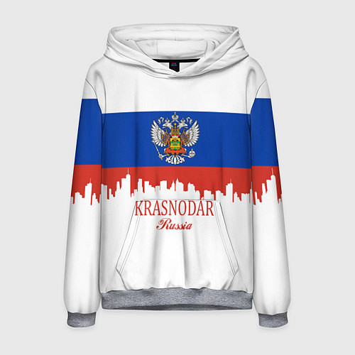 Мужская толстовка Krasnodar, Russia / 3D-Меланж – фото 1