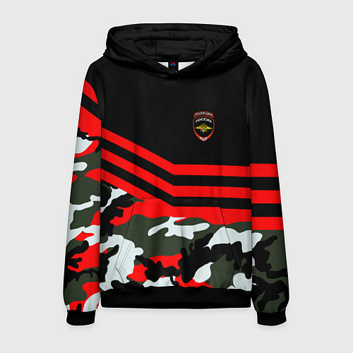 Мужская толстовка Полиция: Камуфляж / 3D-Черный – фото 1