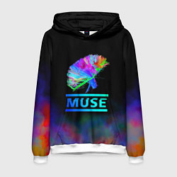 Толстовка-худи мужская Muse: Neon Flower, цвет: 3D-белый