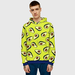 Толстовка-худи мужская Стиль авокадо, цвет: 3D-синий — фото 2