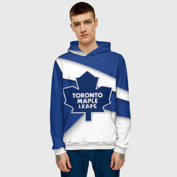 Толстовка-худи мужская Toronto Maple Leafs цвета 3D-белый — фото 2