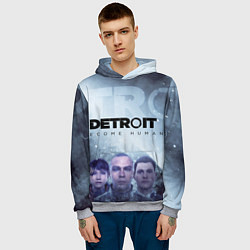 Толстовка-худи мужская Detroit: Become Human, цвет: 3D-меланж — фото 2