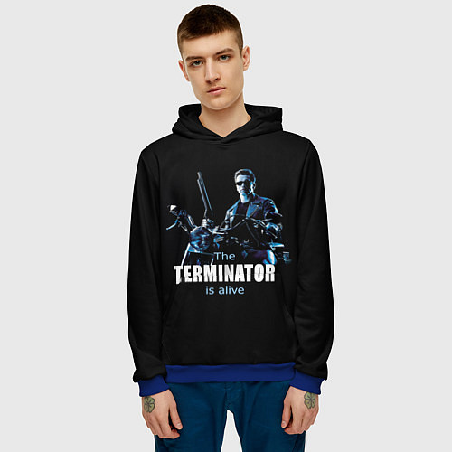 Мужская толстовка Terminator: Is alive / 3D-Синий – фото 3