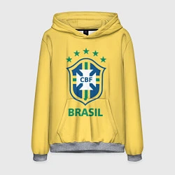 Толстовка-худи мужская Brazil Team, цвет: 3D-меланж