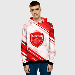 Толстовка-худи мужская Arsenal, цвет: 3D-черный — фото 2