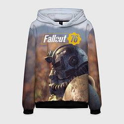 Толстовка-худи мужская Fallout 76, цвет: 3D-черный